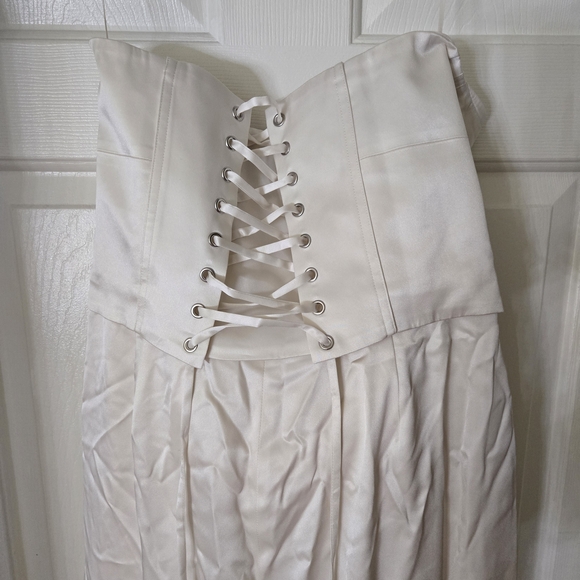 SZ 10 NWT Reformation Ariyah Corset Satin Maxi Dress Off White Wedding - Picture 6 of 15